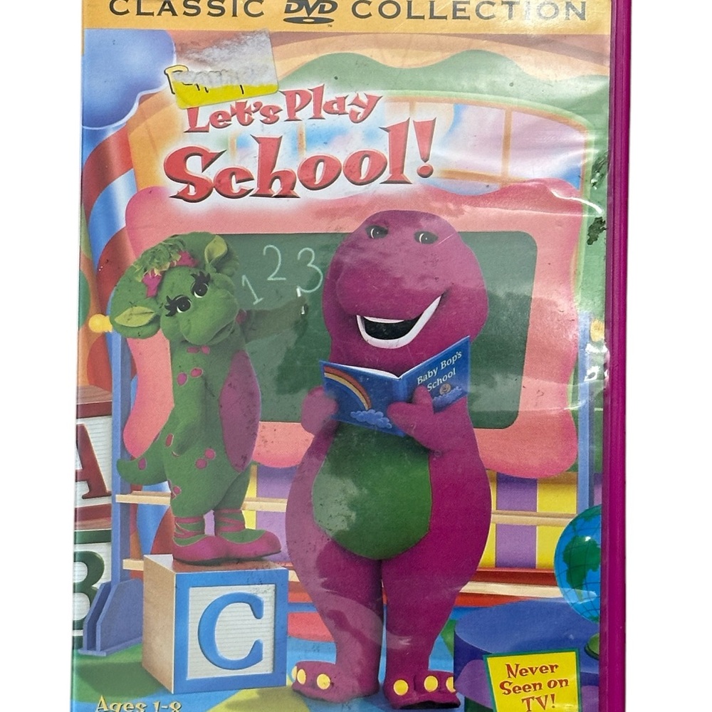 Barney Let’s Play School DVD Children’s TV Programs PBS Kids Baby Bop BJ Songs